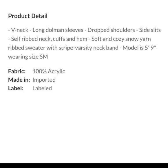 💕 New oversized boutique confetti Ivory V neck sweater - Picture 11 of 17